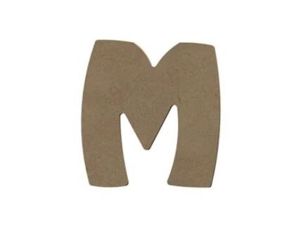 Letra maiúscula M em madeira MDF para decorar - 8 cm Gomille