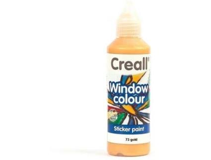 Tinta Reposicionável para Janelas Glass CREALL (Ouro - 80 ml)