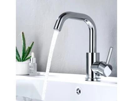 Torneira Misturadora de Lavatório LOMAZOO Rosely Chrome