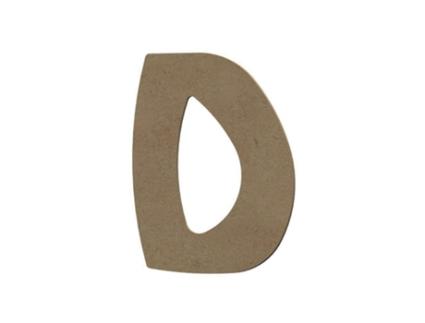D maiúsculo em madeira MDF para decorar - 15 cm Gomille