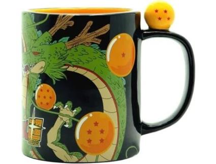 Caneca Dragon Ball Super Dragon Shenlong e Bolas de Dragonn Asa 3D 460 Mls