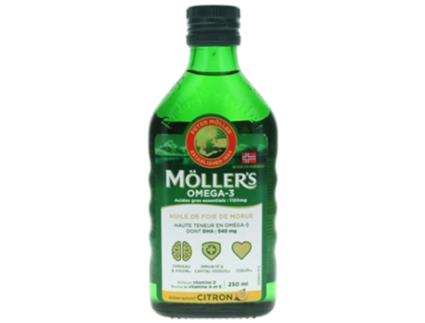Óleo de fígado de bacalhau ômega-3 sabor limão 250 ml MÖLLER'S