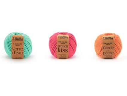 3 Bobinas de Fio de Algodão GRAINE CRÉATIVE para Macramé - Pastel