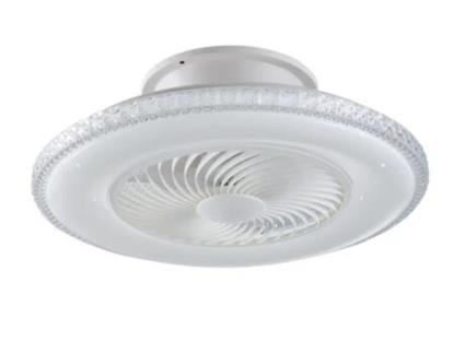 Plafon Led Borea 40W com Corte de Diamante com Ventilador de 3 Velocidades com Wi-Fi Inteligente e Controle Remoto
