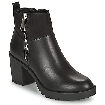Botins BARBARA-6 PU HEELED ZIP BOOT  Preto Disponível em tamanho para senhora. 39,40,41.Mulher > Sapatos > Botins