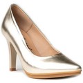 Escarpim Zapato de mujer de piel con tacón by Desiree  Ouro Disponível em tamanho para senhora. 36,37,38,39,40,41,35.Mulher > Calçasdos >Sapatos de Salto