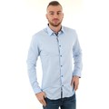 Camisas mangas comprida 12158521 JPRHANK DETAIL SHIRT LS PLAIN CASHMERE BLUE SLIM FIT  Azul Disponível em tamanho para homem. EU M,EU L,EU XL.Homem > Roupas > Camisas mangas compridas