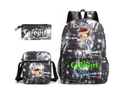 Mochila KOHREE Estudantil Yuanshen Conjunto de Três Peças