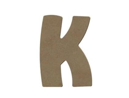 Letra maiúscula K em madeira MDF para decorar - 8 cm Gomille