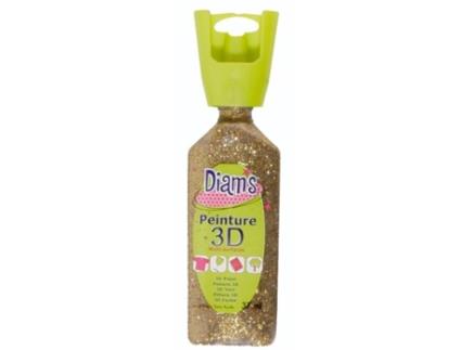 Tinta Multisuperfície 3D Glitter Dourado Diam'S