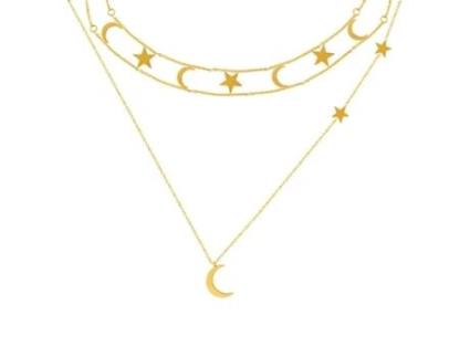 Colar de Camadas Banhado a Ouro 18K Stars On Me