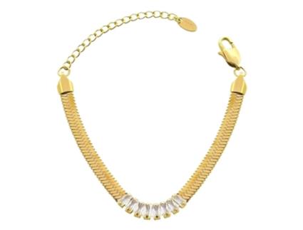 Pulseira Banhada a Ouro 18K Aqui para Brilhar