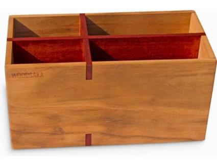 Porta-Lápis WOODSAKA Cherry (17.8x8.8x9 cm - Madeira)