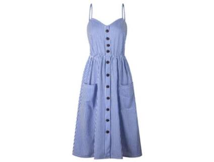 Vestido de Mulher FYY Longo Estampa Floral Poliéster Multicor (XL)