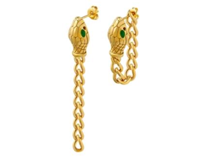 Brincos de Pingente Banhados a Ouro Power Moves