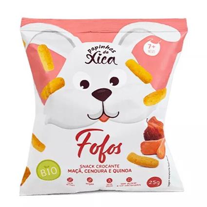 Papinhas Da Xica Fofos Snack Crocante De Maçã, Cenoura E Quinoa 25g