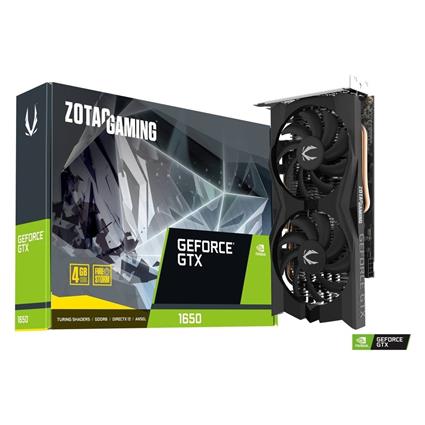 VGA ZOTAC GTX 1650 GDDR6,NV,GTX1650,GDDR6,4GB,128BIT,1HDMI+3DP,2 VENTILADORES (ZT-T16520S-10M) - ZT-T16520S-10M