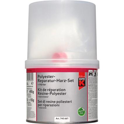 Kit de reparo de poliéster auto-k 500 g