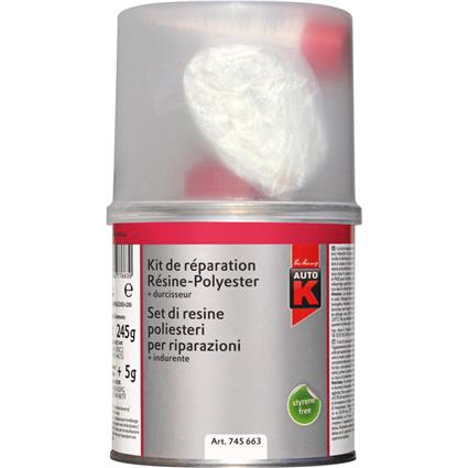 Kit de reparo de poliéster auto-k 250 g