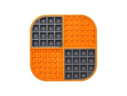 Almofadinha Lickimat Dog Slomo Laranja Orange Polipropileno TPR