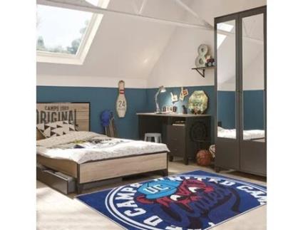 Tapete CAMPS (80 x 120 - Poliéster - Azul)