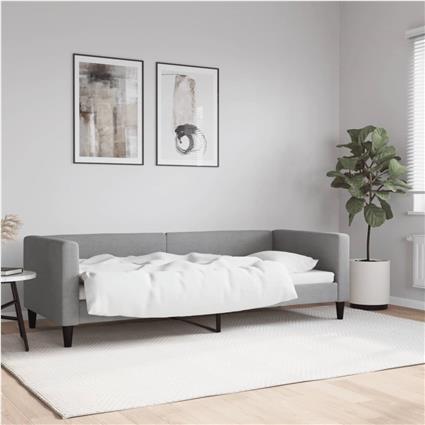 Sofá Cama VIDAXL Tecido Cinzento (80x200 cm)
