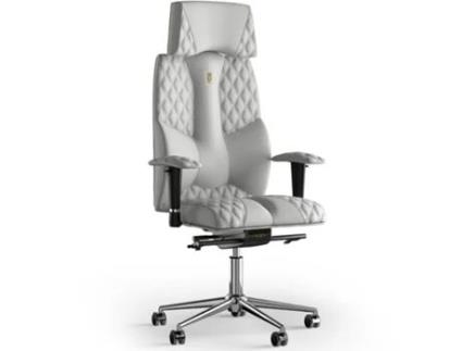 Cadeira de Escritório Ergonómica KULIK SYSTEM Business Stitching PU Couro (Branco -130x50x50cm)
