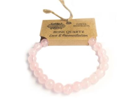 Pulseira de Energia Quartzo Rosa Unidade 10X6X0.5 Cm