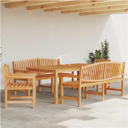 Conjunto De 5 Un De Jantar para Jardim Madeira De Teca Maciça VIDAXL