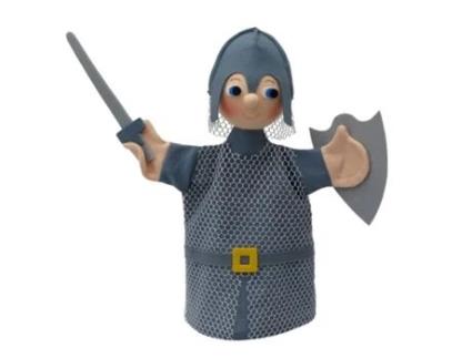 Knight Silver Hand Puppet MORAVSKÁ ÚSTREDNA BRNO (Idade minima recomendada: 3 anos)