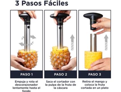 Cortador de Ananás DEISS Pro 2 em 1 Cortador e Fatiador de Ananás em Aço Inoxidável