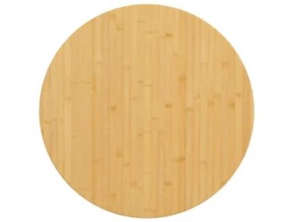 Tampo de Mesa Ø80X4 Cm Bambu VIDAXL