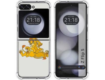 Capa para Samsung Galaxy Z Flip 5 5G TUMUNDOSMARTPHONE de Silicone com Desenho - Multicor