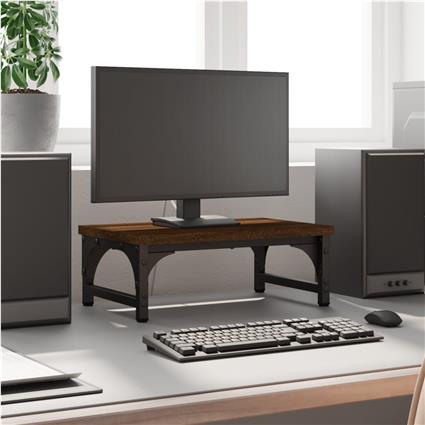 vidaXL Suporte monitor 37x23x14 cm derivados madeira carvalho castanho