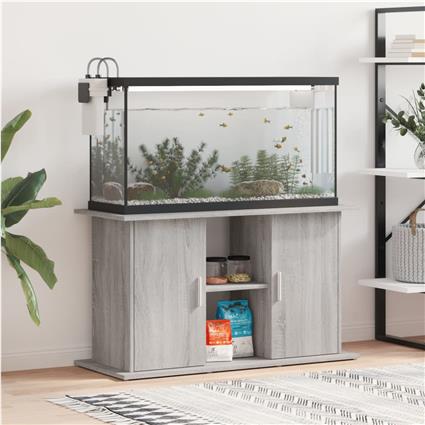 vidaXL Suporte de aquário 101x41x58 cm deriv. de madeira cinza sonoma