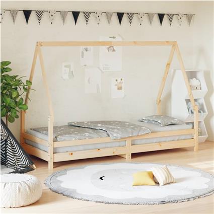 vidaXL Estrutura de cama infantil 80x200 cm madeira de pinho maciça