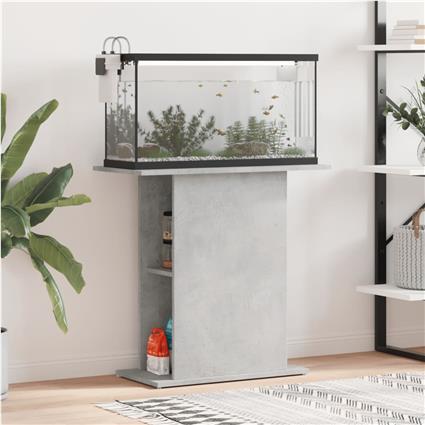 vidaXL Suporte aquário 36x75x72,5 cm deriv. de madeira cinza cimento