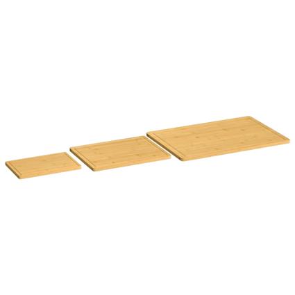vidaXL 3 pcs conjunto de tábuas de cortar em bambu