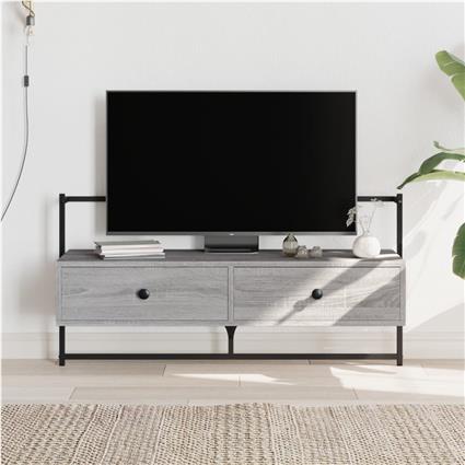 vidaXL Móvel TV de parede 100,5x30x51cm deriv. madeira cinzento sonoma