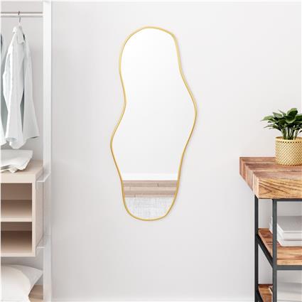 vidaXL Espelho de parede 90x40 cm dourado