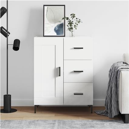 vidaXL Aparador 69,5x34x90 cm madeira processada branco