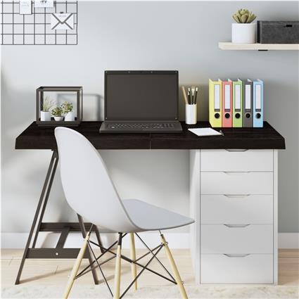 vidaXL Tampo de mesa 120x60x6 cm carvalho tratado cinza-escuro