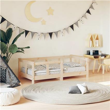 vidaXL Estrutura de cama infantil 70x140 cm pinho maciço