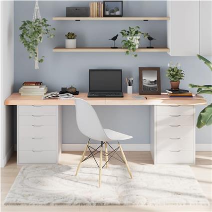vidaXL Tampo de mesa 220x40x6 cm carvalho maciço não tratado