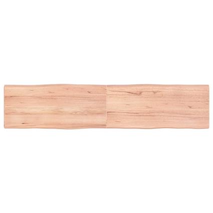 vidaXL Tampo mesa 180x40x4 carvalho tratado borda viva castanho-claro