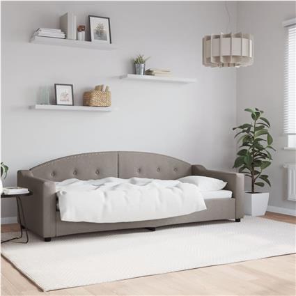 vidaXL Sofá-cama 80x200 cm tecido cinzento-acastanhado