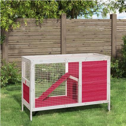 vidaXL Coelheira 103x44x69,5 cm pinho maciço vermelho
