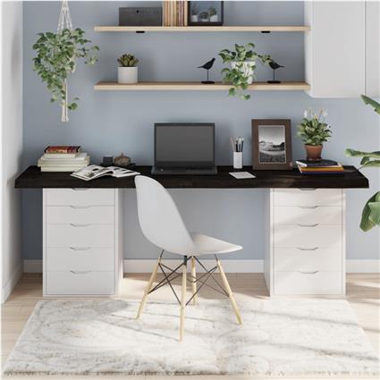 vidaXL Tampo de mesa 200x50x6 cm carvalho tratado cinza-escuro