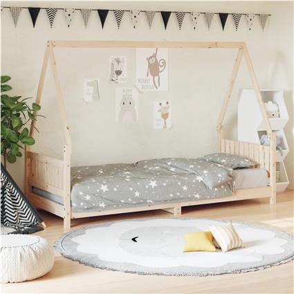 vidaXL Estrutura de cama infantil 80x200 cm madeira de pinho maciça
