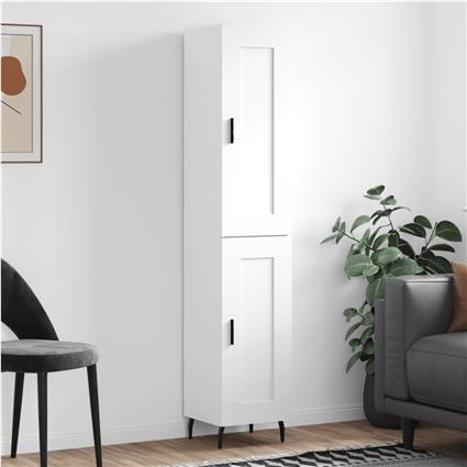 vidaXL Armário alto 34,5x34x180 cm madeira processada branco